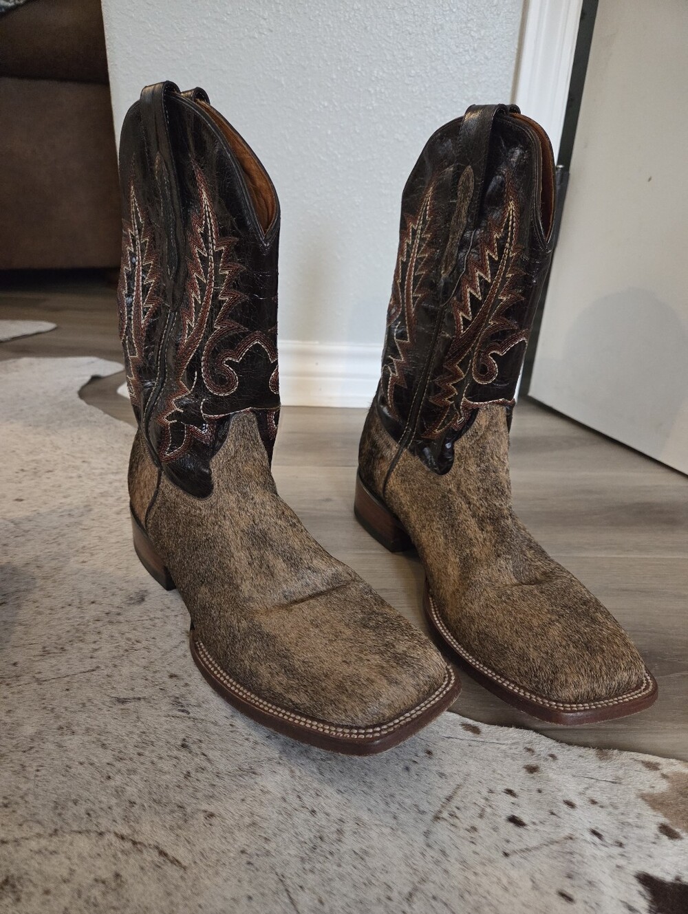 Men's Brown Hair-On Cowboy Boots